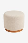 House Nordic - Puff, Daisy - Beige - Fotpallar & puffar - Från Homeroo...