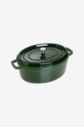 Staub - Gryta La Cocotte oval 33 cm, 6,7 l - Grön - Grytor & kastrulle...
