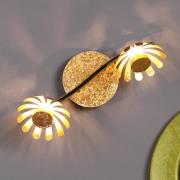 Eco-Light LED-vägglampa Bloom 2 lampor guld