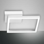 Fabas Luce LED-taklampa Bard, 27 x 27 cm, vit