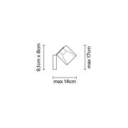 Fabbian Cubetto vägglampa GU10 koppar/klar