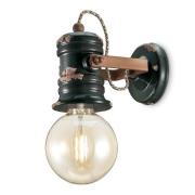 Ferroluce Vägglampa C1843 i vintage design svart