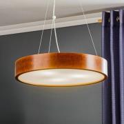 Lamkur Pendellampa Kerio, Ø 47 cm, furu rustik