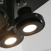 Steinhauer LED-takspotlight Westpoint 4 lampor svart