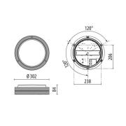 Performance in Lighting Vägglampa Bliz Round 40 3 000 K antracit dimba...