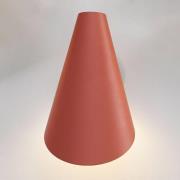 Vibia I.Cono 0720 vägglampa, 28 cm, rödbrun