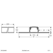 EVN APFL2 kakelprofil, tvåsidig 200 cm x 5,7 cm