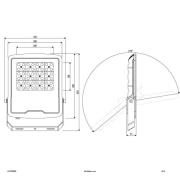 EVN Panthera LED-spot utomhus IP65 150W 4.000K