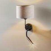 Nowodvorski Lighting Vägglampa Hotel Plus med läslampa, grå