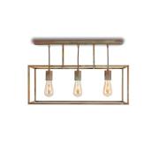 Moretti Luce Taklampa Cubic³ 3384 3 lampor mässing antik