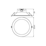 Deko-Light Acrux 195 infälld LED-lampa, vit, Ø 24,4 cm