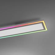 JUST LIGHT. LED-taklampa Edging, CCT + RGB, 100x18cm