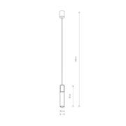 Nowodvorski Lighting Hänglampa Cylinder, klar/mässing, höjd 35 cm