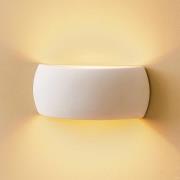 SOLLUX LIGHTING Vägglampa Curve up/down i vit keramik