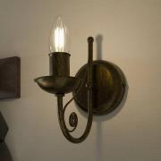 Lamkur Vägglampa Ayleen i stål utan skärm, svart
