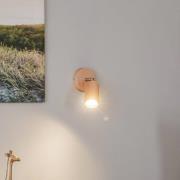 SOLLUX LIGHTING Spotlight till vägg Cre i trä, 1 lampa