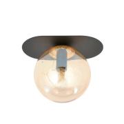 EMIBIG LIGHTING Taklampa Plaza, svart/bärnstensfärgad, 1 lampa