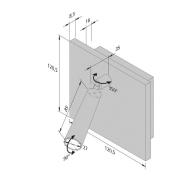 Hera Läslampa BL1-LED, infälld/påbyggd, stål