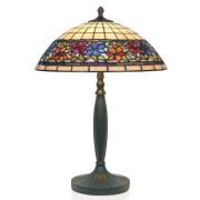 Artistar Flora bordslampa i Tiffany-stil, öppen nedtill, 62cm