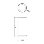 Deko-Light LED-downlight för utanpåliggande montering Lucea 20 W svart