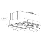 Lucide Inbyggnadsspot Trimless, 2 lampor, svart