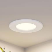 Prios LED-inbyggnadslampa Cadance, vit, 12 cm, set om 10, CCT