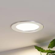 Prios LED-inbyggnadslampa Cadance, silver, 17 cm, set om 3, CCT