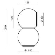 Stilnovo Gravitino LED-bordslampa med magnet, vit