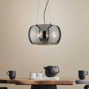FISCHER & HONSEL Hänglampa Dima, rökfärgat glas, 1 lampa, Ø 40 cm