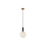 Viokef Polly pendellampa med glasskärm och marmor Ø20cm