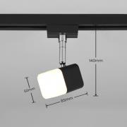 Trio Lighting LED-skenspot Roubaix DUOline, svart matt