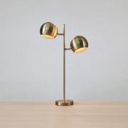 Markslöjd Bordslampa Edgar, 2 lampor, antik mässing