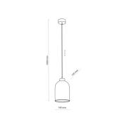 TK Lighting Glas-hänglampa Satipo, 1 lampa, bärnsten