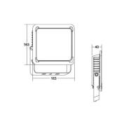 BRUMBERG Neo Midi LED-strålkastare, bredd 23,3 cm 4000K