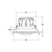 BRUMBERG BB23 inbyggd IP65 ej dimbar nickel