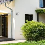 CMD Kubisk utomhusvägglampa Cubo, matt stål