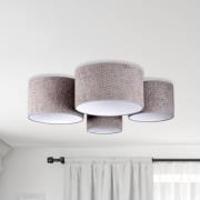 Euluna Taklampa Boucle med fyra skärmar, grå