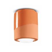 Ferroluce Taklampa PI, cylindrisk, Ø 12,5 cm orange