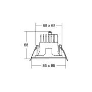 BRUMBERG Apollo Micro fasetterad, vinklad, DALI, 3000 K, vit