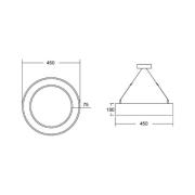 BRUMBERG Biro Circle Ring10 direkt CA Ø 45 cm svart 4000 K