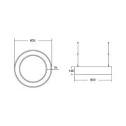 BRUMBERG Biro Circle Ring10 direkt Ø 60 cm DALI CCT, silver