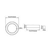 BRUMBERG Biro Circle Ring Tak Ø 75 cm 40 W tänd/släck vit 840