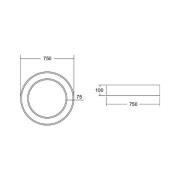 BRUMBERG Biro Circle Ring Tak Ø 75 cm 50 W tänd/släck vit 840