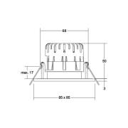 BRUMBERG Spot BB21 IP65 RC-dimbar kopplingsdosa matt nickel