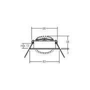 BRUMBERG LED-inbyggnadsspot BB09, RC, drivdon rund, stål