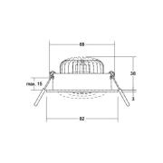 BRUMBERG LED-spot BB34 on/off anslutningsdosa texturerad vit