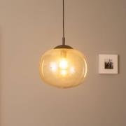 TK Lighting Vibe pendellampa, brunt-transparent glas, Ø 35 cm