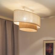 Euluna taklampa Boho Cotton, beige, raffia natur, 80 cm