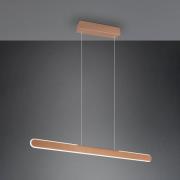 Trio Lighting Helios LED-pendellampa, kaffe, höjdjusterbar, dimbar CCT