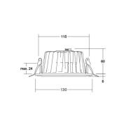 BRUMBERG LED infälld downlight Lydon Mini, vit, DALI, 3.000 K